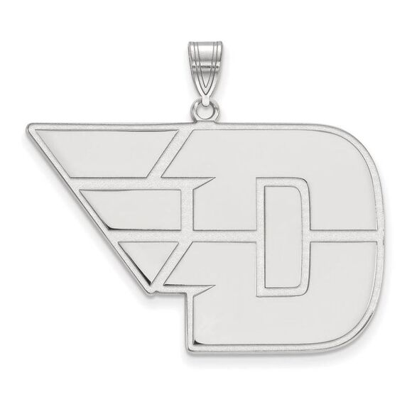 10k White Gold U of Dayton XL Pendant - Picture 1 of 3